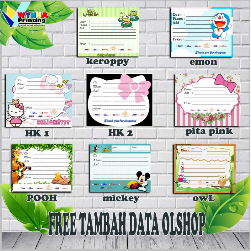 

Label stiker pengiriman olshop motif LUCU