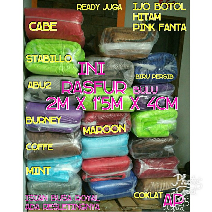Rasfur karpet bulu jumbo 2meter x 1'5meter big size tebal 4cm