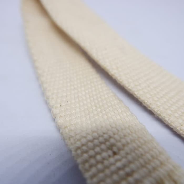 webbing katun 2.5cm warna cream RJT