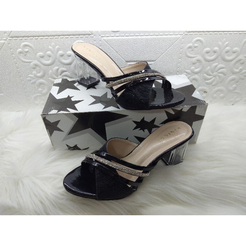 Sendal Wanita / Sendal Payet / Sendal Pesta Wanita / Sendal Wanita High Heels Pesta Mewah dan Termur