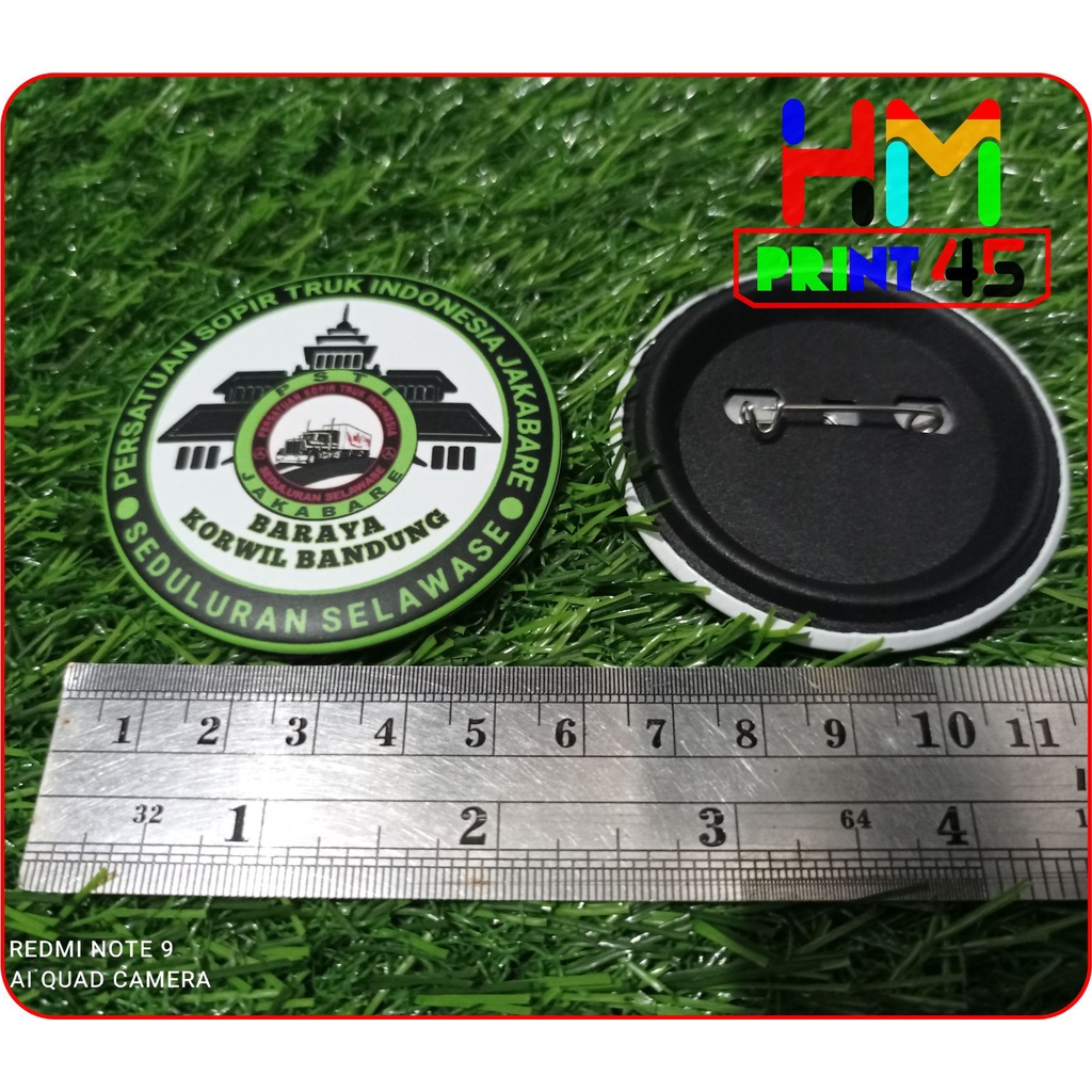 Cetak Pin Peniti Custom 58 mm Hitam termurah / Pin Peniti Custom semua desain