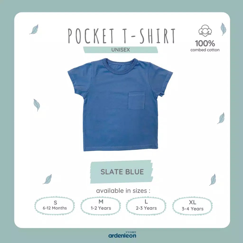 Ardenleon Pocket T-Shirt Unisex // Atasan Lengan Pendek Anak Unisex