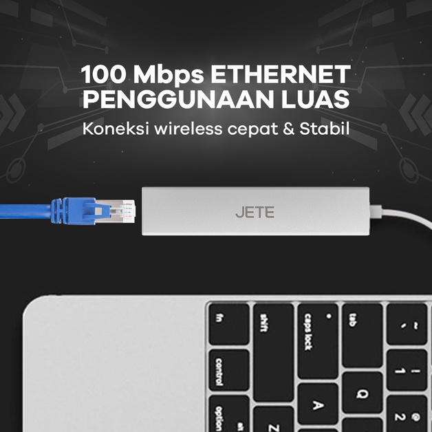 Converter LAN to USB 5 in 1 JETE X5 - Garansi 2 Tahun Rusak Tukar Baru