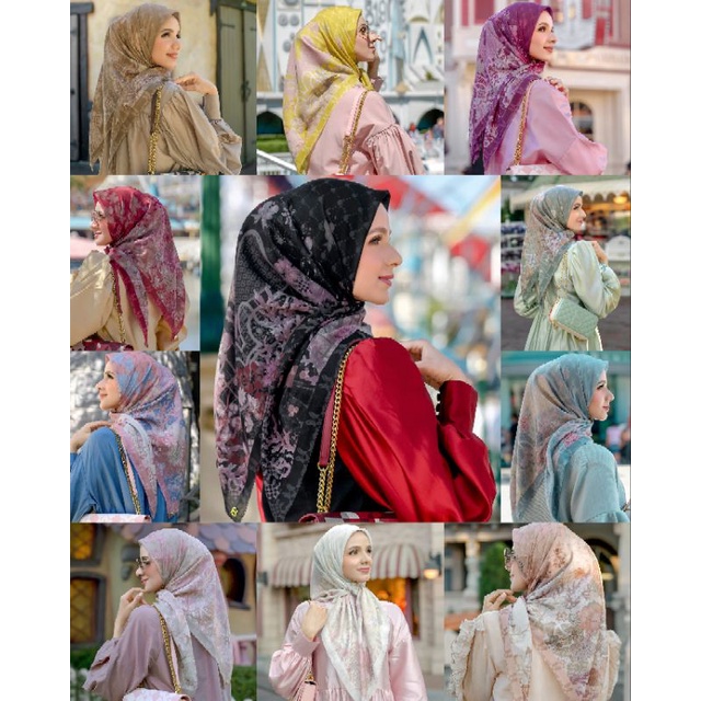 Buttonscarves x Disney - The Dream Park Voal XL dan Satin Square