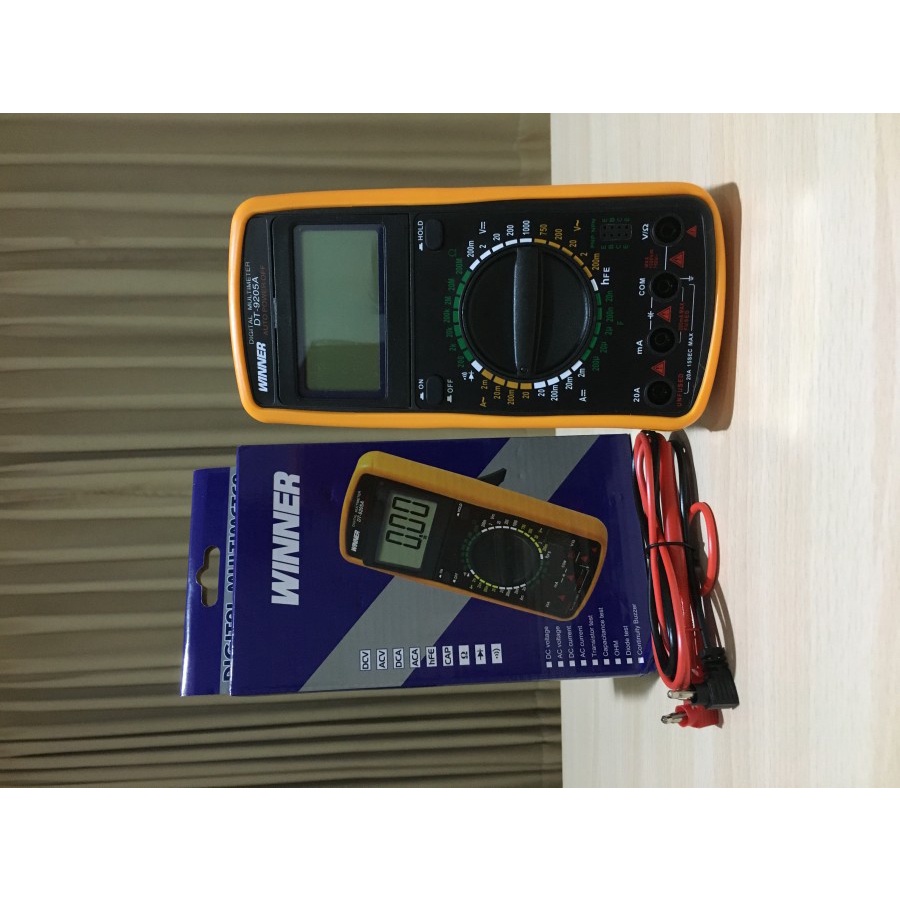 MULTIMETER DIGITAL TESTER MULTITESTER AVOMETER WINNER DT-9205A