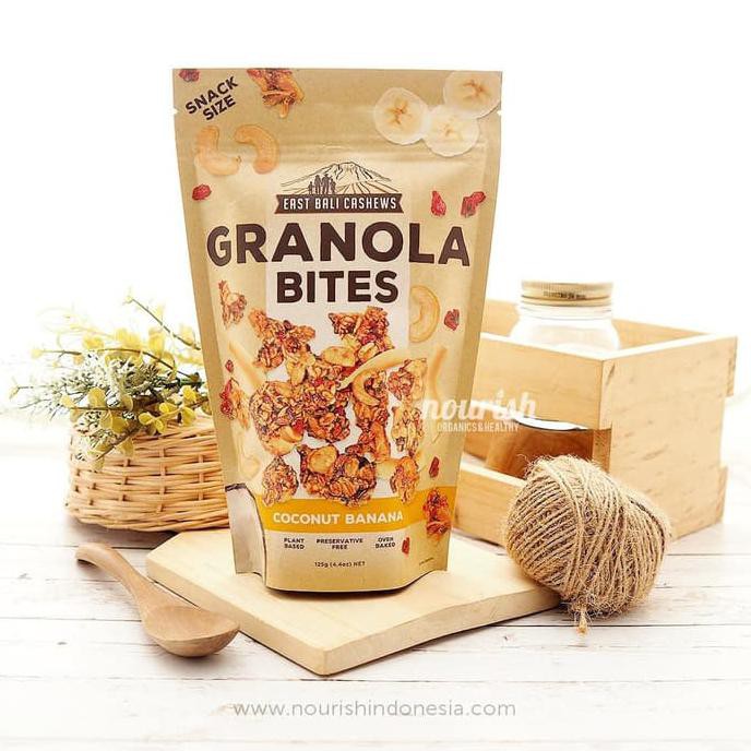 

EAST BALI CASHEW, GRANOLA BITES COCONUT BANANA (150GR)