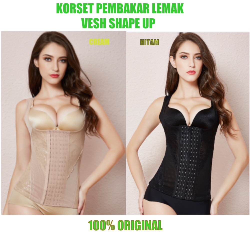 Body Shaper Korset Pelangsing Perut wanita Import Real Pict Korset Vesh Shape Up