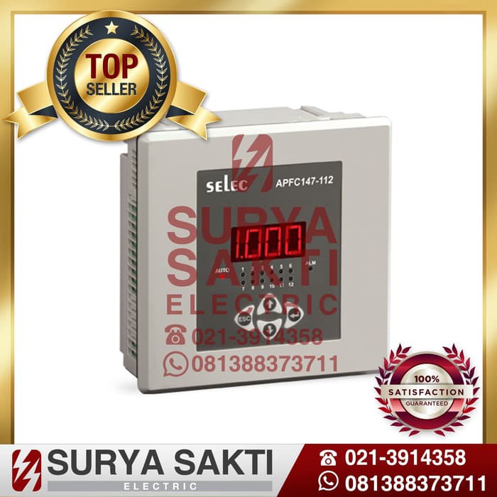 POWER FACTOR REGULATOR 12 STEP CAPACITOR SELEC APFC147-112 PFR