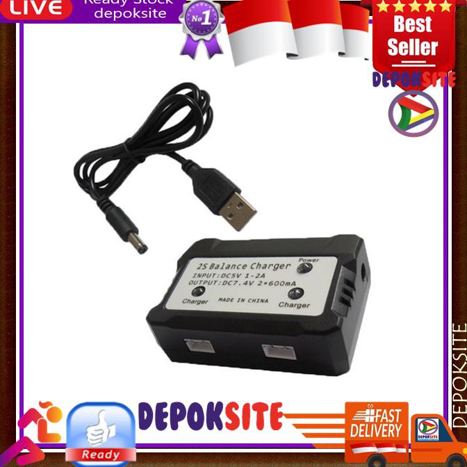 2in1 Balance Charger MJX Bugs/2/2c/2w MJX Bugs 3 7.4v Battery Charging {BERKUALITAS Kode 643