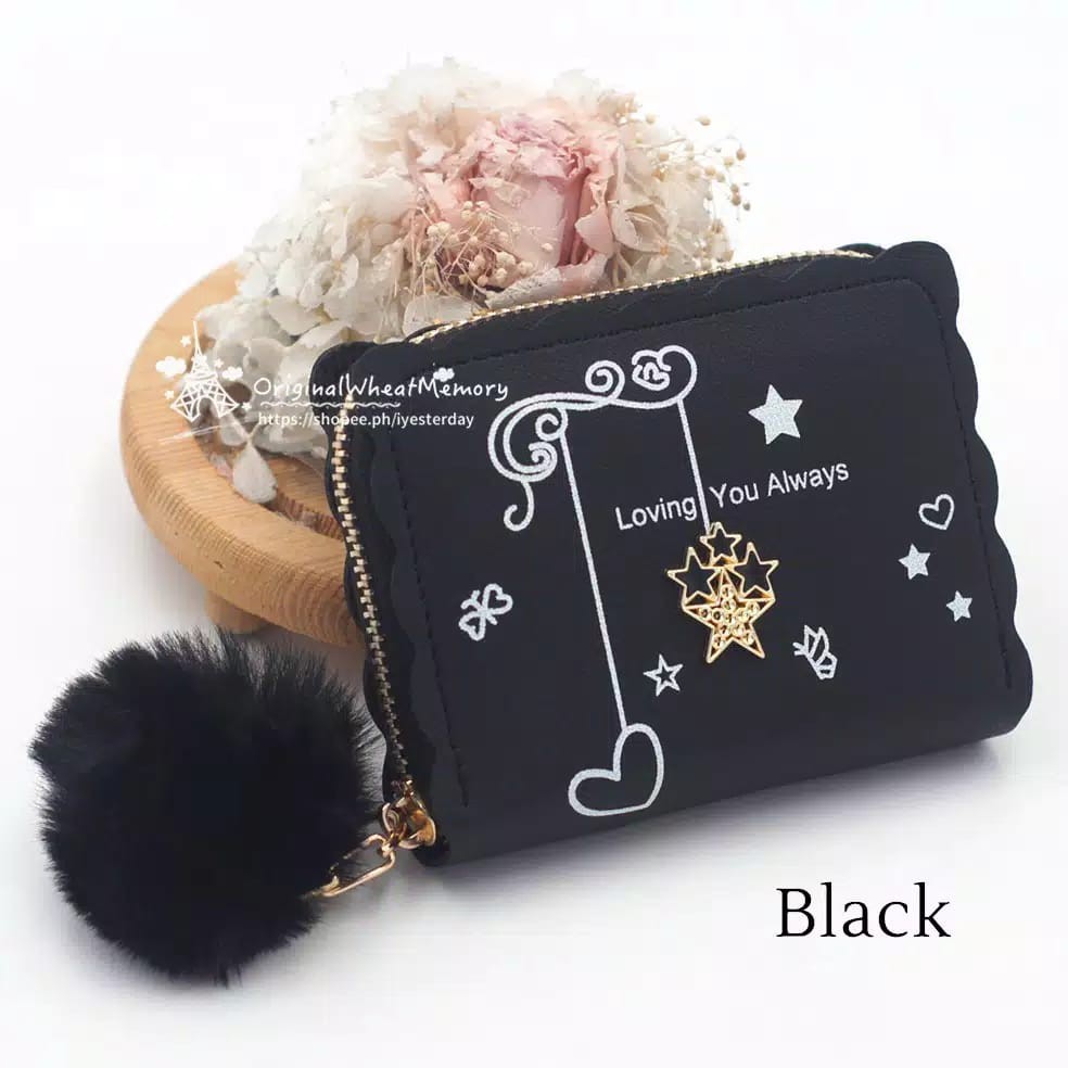 ( Fy ) COD DOMPET WANITA+POM2  DOMPET WANITA DOMPET FASHION TRENDY FASHION WALLET DOMPET MURAH