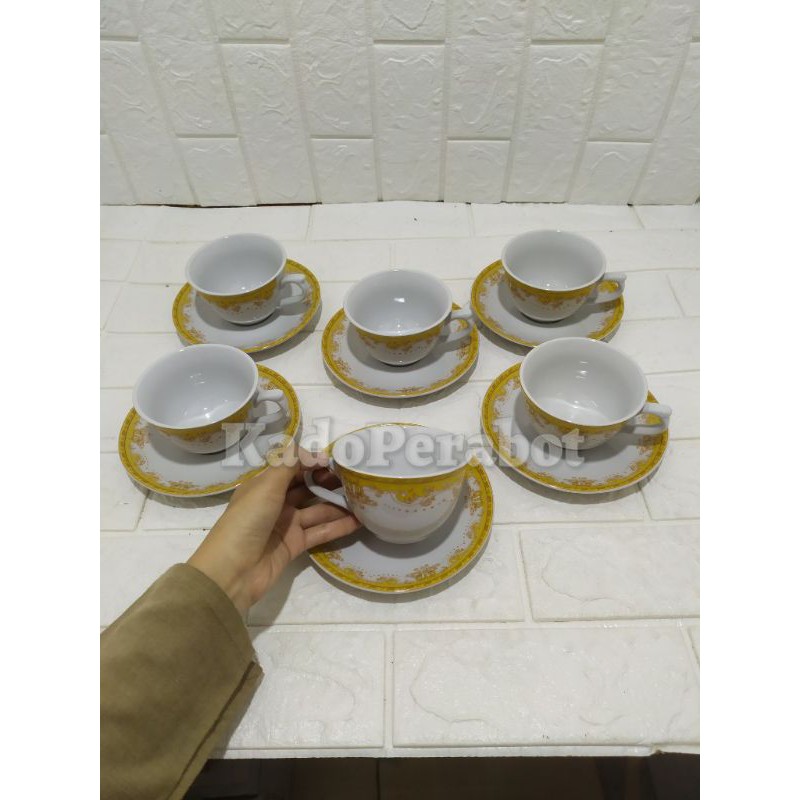 cangkir kopin set isi 12pcs - cangkir minum teh cantik- cangkir saji