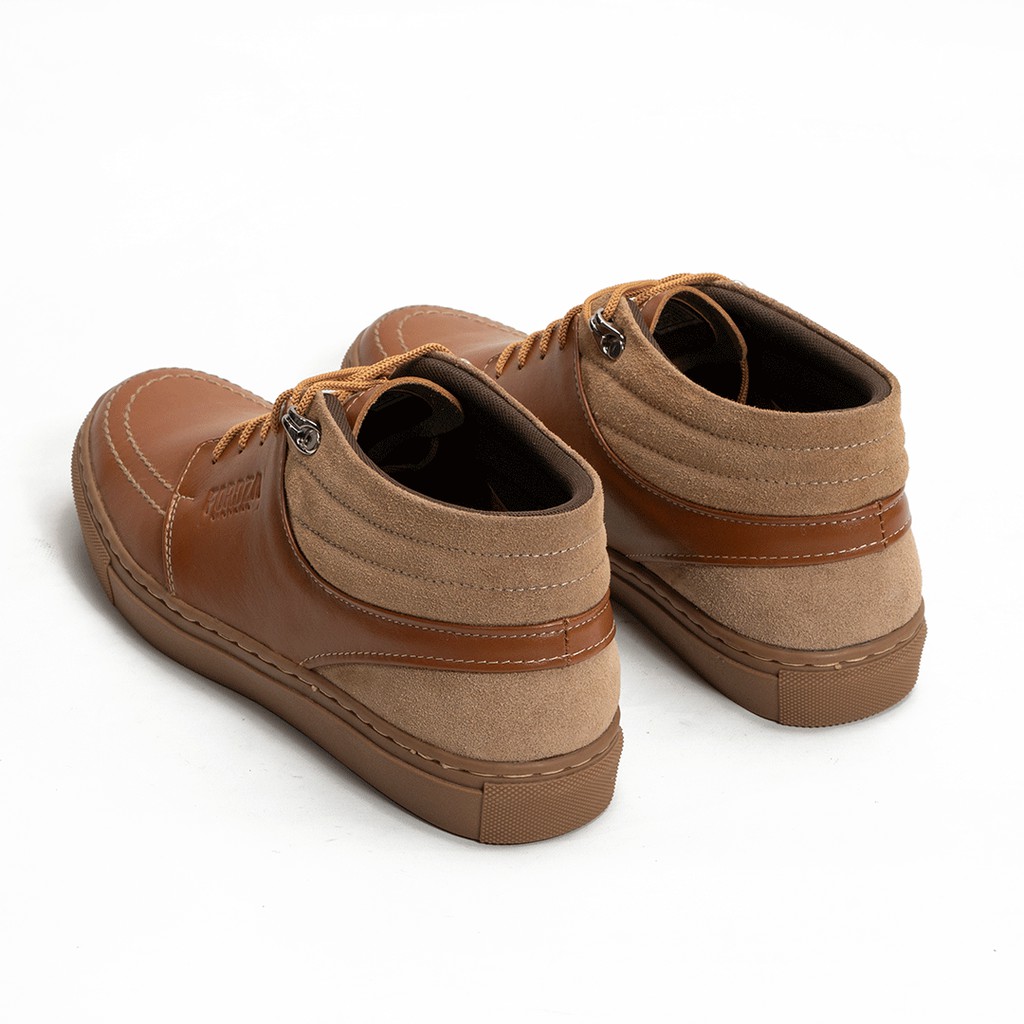 Sepatu Sneakers Pria Casual Davies High Original Fordza Kulit Asli Q73