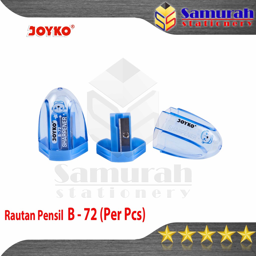 

Rautan Pensil Joyko B-72 Per Pcs / Pencil Sharpener B 72 / Serutan Pinsil Roti Kecil Tabung