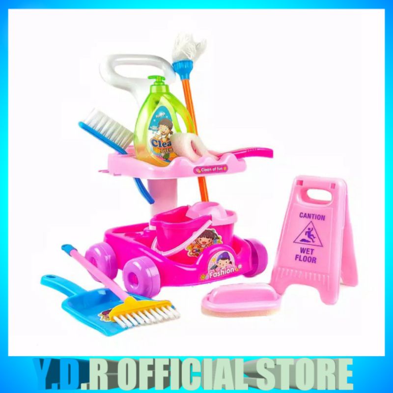 MAINAN ANAK CLEANING SET DUS MAINAN CLEANING CAR SAPU SAPUAN LITTLE HELPER 666-86 PROMO TERMURAH COD-2
