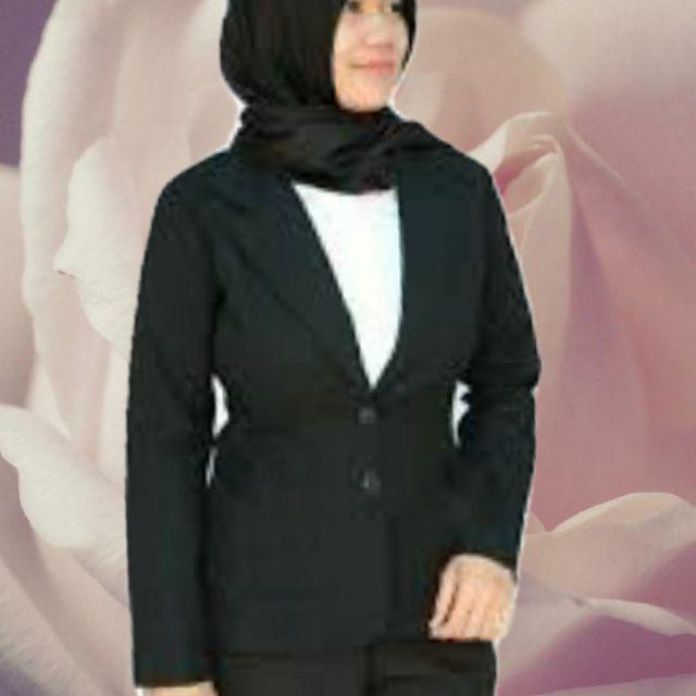 Blazer formal kantor wanita (hitam)