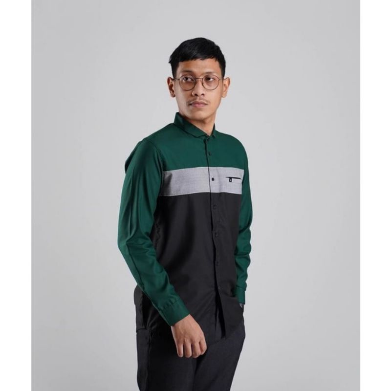 GHANIM dan GHANIM LONG Koko Modern Kemko Kemeja Pria Fadkhera