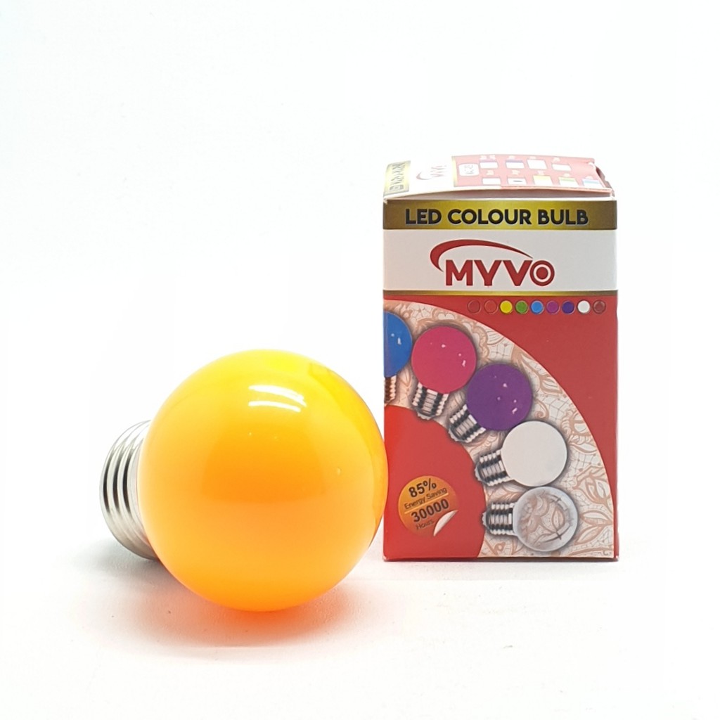 Myvo Orange Lampu Led Ping Pong 3W E27 Warna Orange / Lampu Dekorasi