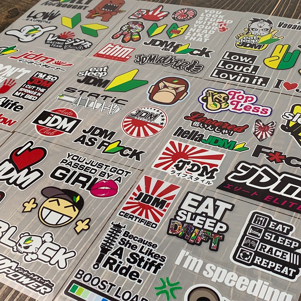 6-9 Pcs Stiker Vinyl Motif Tulisan EAT SLEEP RACE REPEAT Tahan Air Untuk Motor / Mobil / Laptop