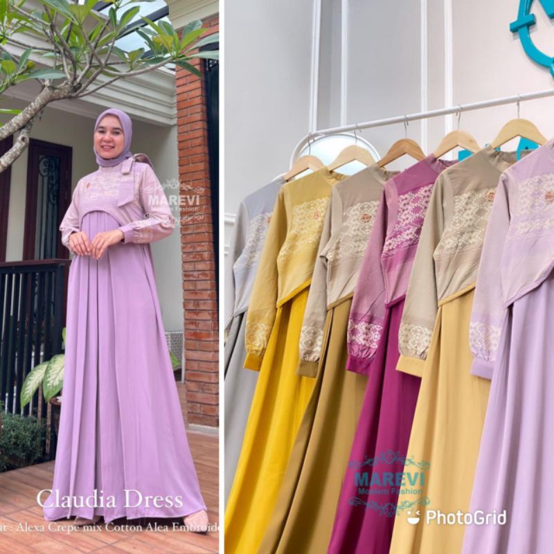 CLAUDIA DRESS BY MAREVI/DRESS MAREVI/DRESS TERBARU/DRESS ORIGINAL/DRESS BEST SELLER