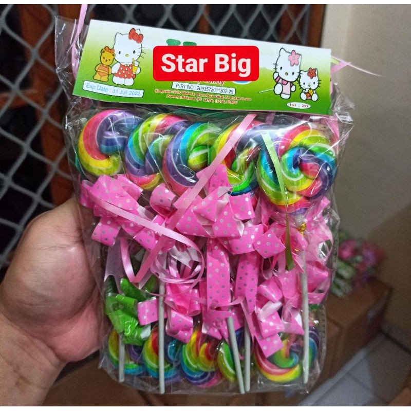 

Permen Lolipop Candy King Bentuk Bulat Pita Warna Warni 4cm