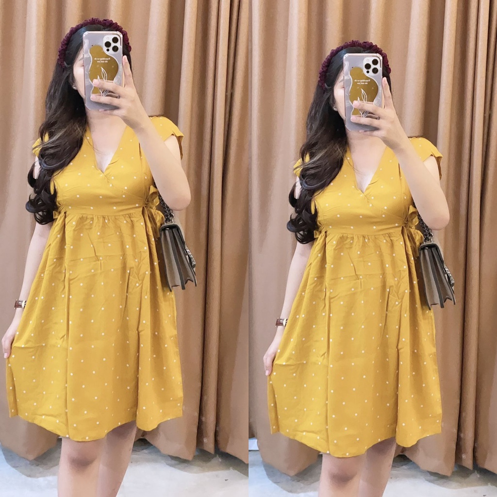 Baju tidur Daster kekinian kimono busui frendly bahan rayon adem-POLKA COOPER