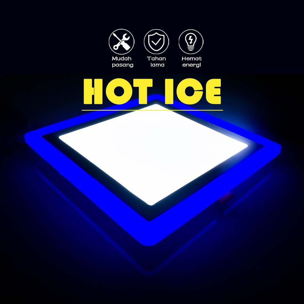 Lampu Downlight Lampu led panel led panel kotak Downlight SNI 3+3w 6+3w 12+4w dua warna 2 warna