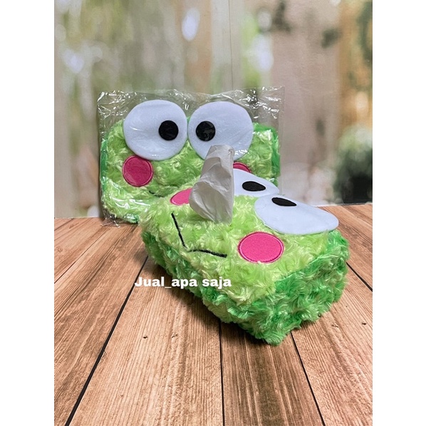 keropi tempat tissue keroppi/tempat tissue mobil/boneka keroppi/tempat tissue karakter/keropi/keropp