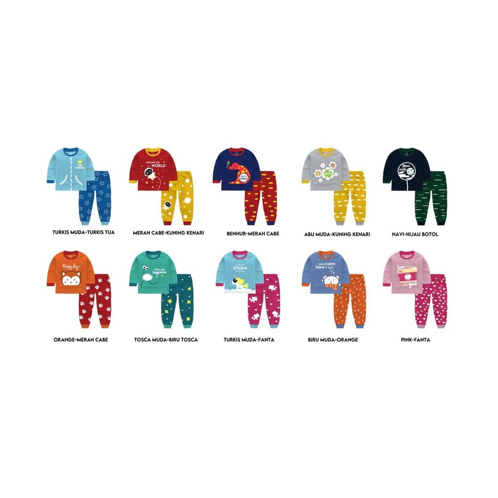 Pajams Orvin Kids Apparel Pajamas Boy and Girl Kids Pajamas Anak Orvin kids