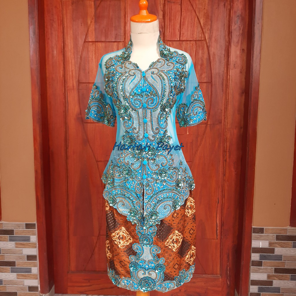 (Ready) Kebaya Tangan Pendek Rok Batik Full Payet / Kebaya Wisuda / Kebaya Among Tamu / Kebaya Pager