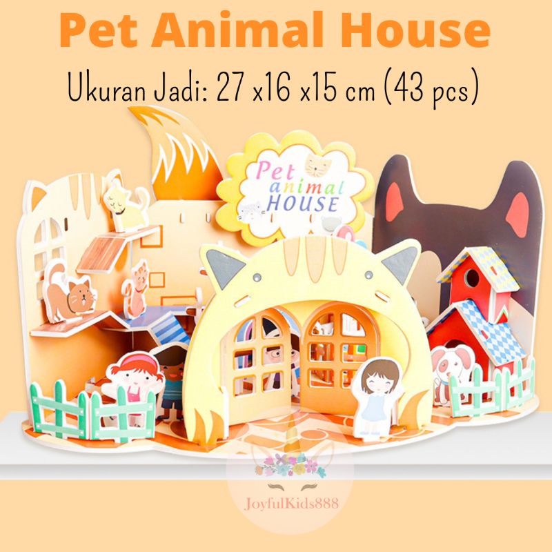 Mainan Edukasi Anak Puzzle 3D Miniatur DIY Jigsaw Besar Part 8 Seri Toko Susun