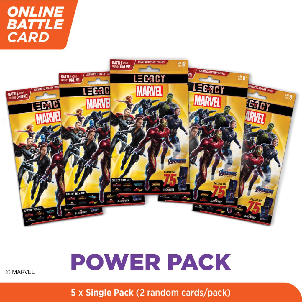Marvel Power Pack - 5DX Legacy AR Battle Cards