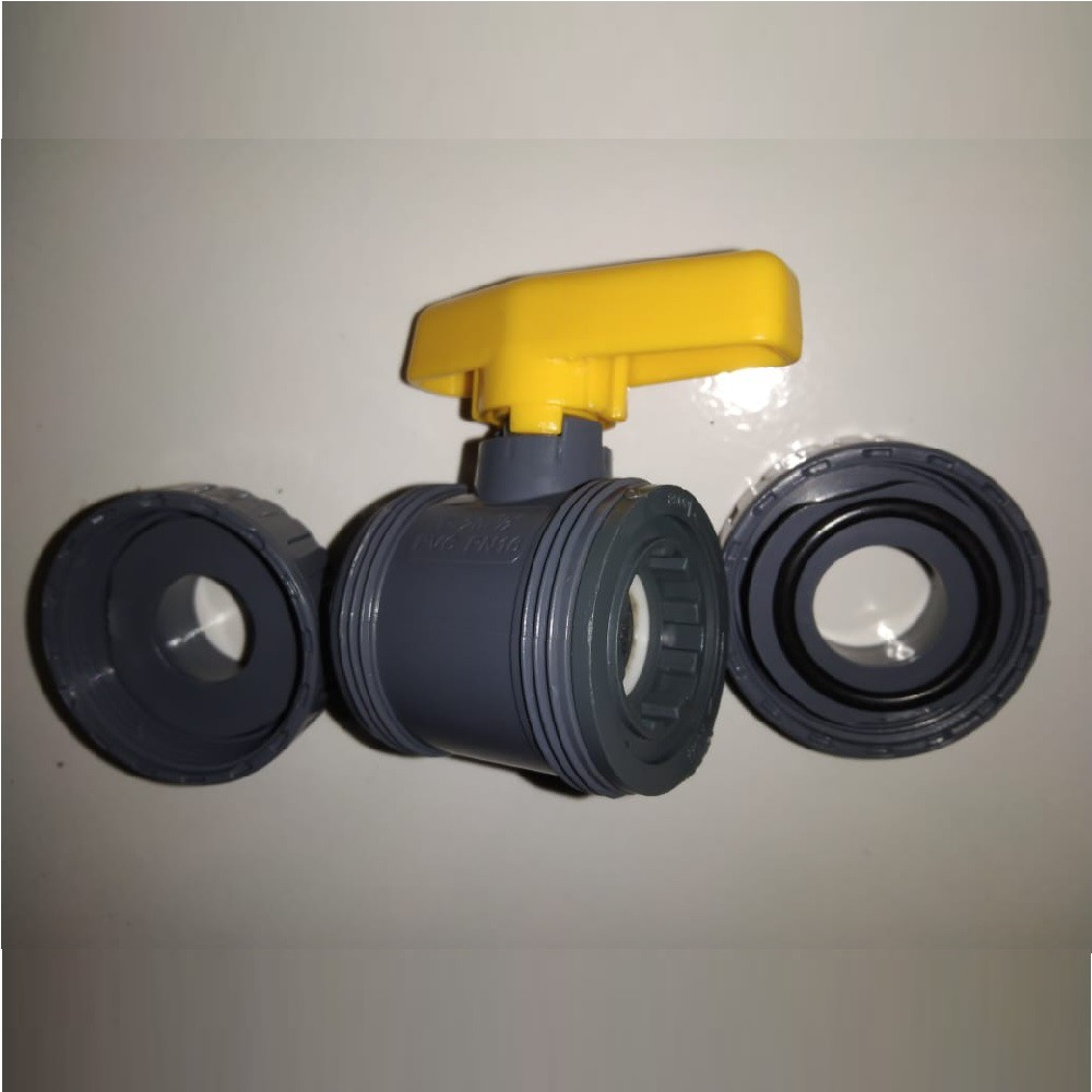 ONDA PVC BV WM Fitting Water Mur Valve Stop Kran Sambungan Pipa 1/2&quot; 3/4&quot;