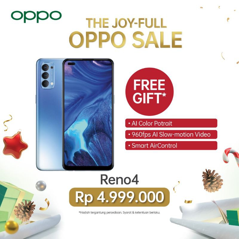 READY STOK/OPPO RENO 4 / free gift dari oase