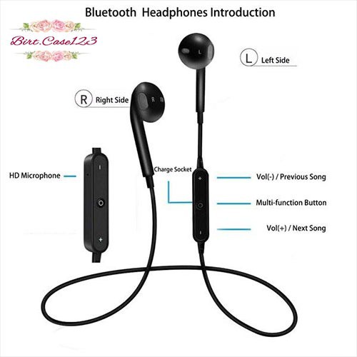 S6 Headset Headsfree Hf bluetooh tali sport super bAss wireless earphone BC2911