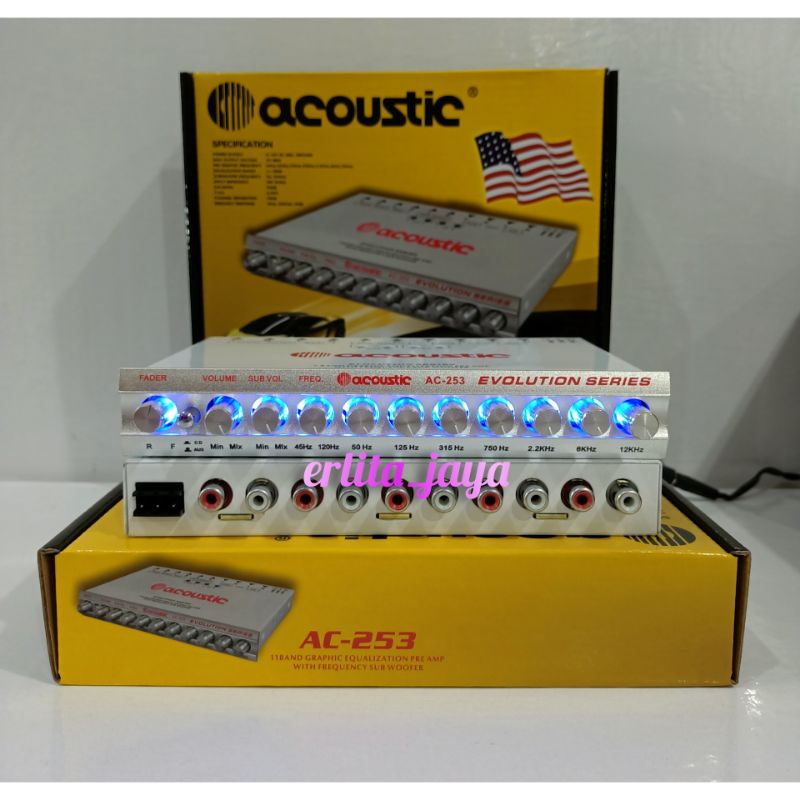 parametrik acoustic AC-253 with equalizer subwofer 11 band