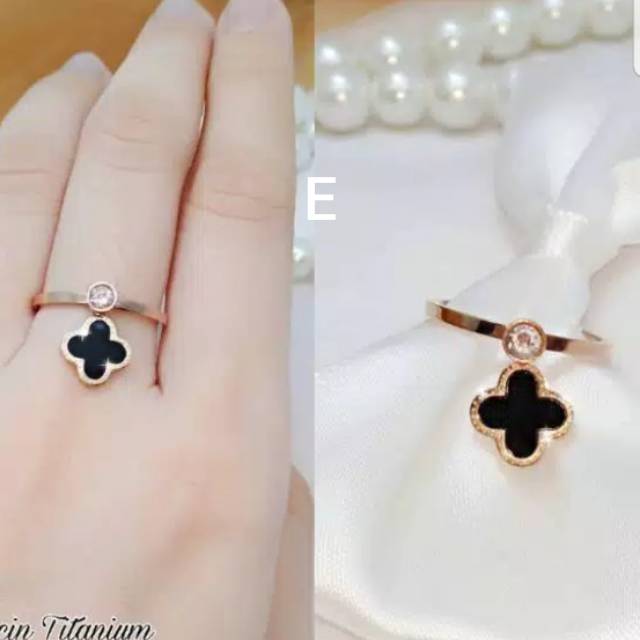 Cincin imut titanium asli anti karat size 6-7-8 SZ