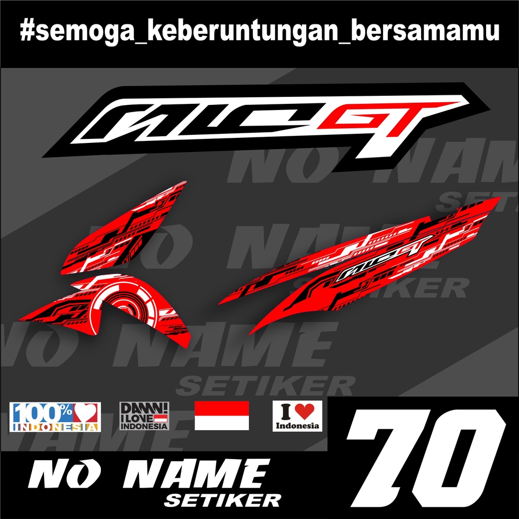 STIKER VARIASI STRIPING YAMAHA MOTOR MIO GT (70) STICKER MOTIF RACING STRIPING SETIKER