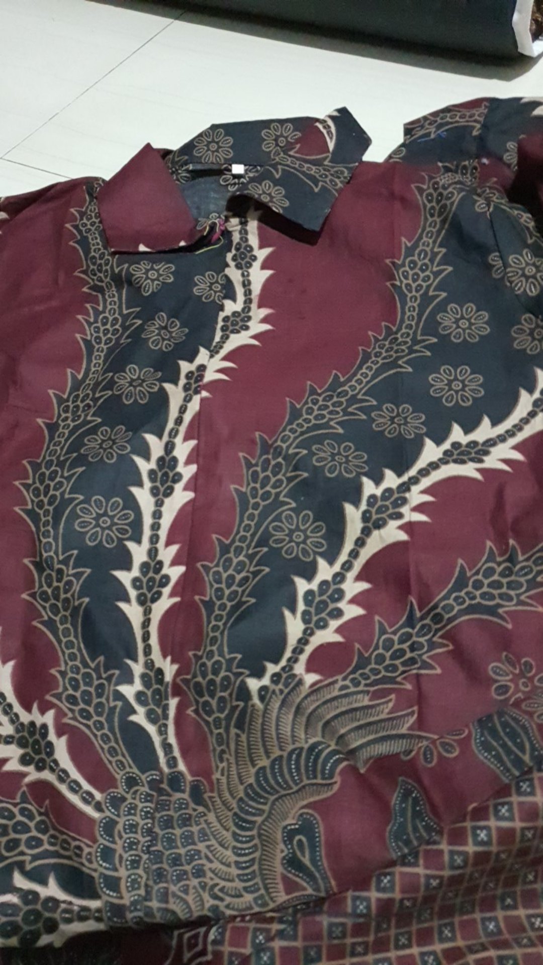 Tunik Batik Wanita Sogan Biru S M L Xl Xxl