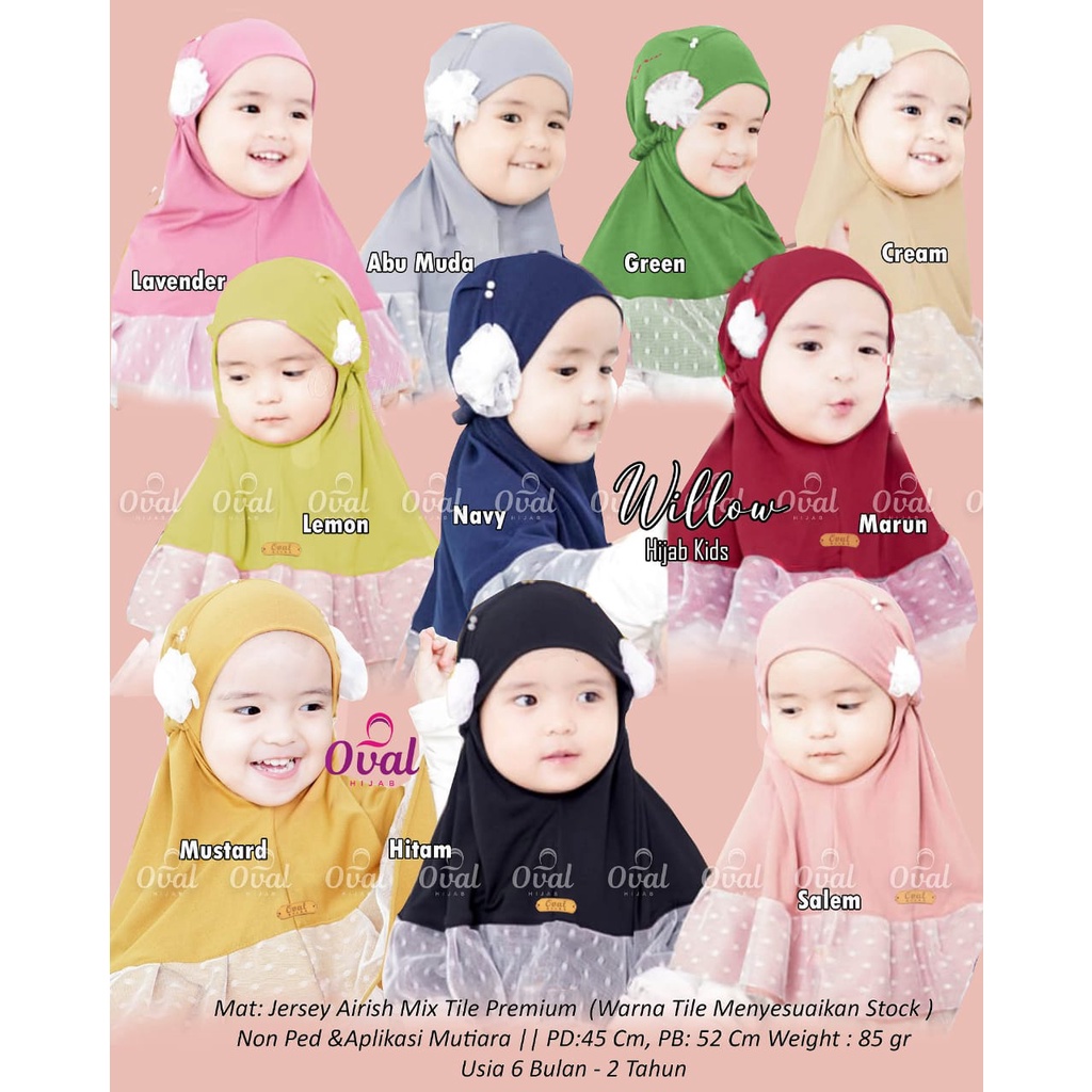 Willow Hijab Kids By Oval Hijab Anak