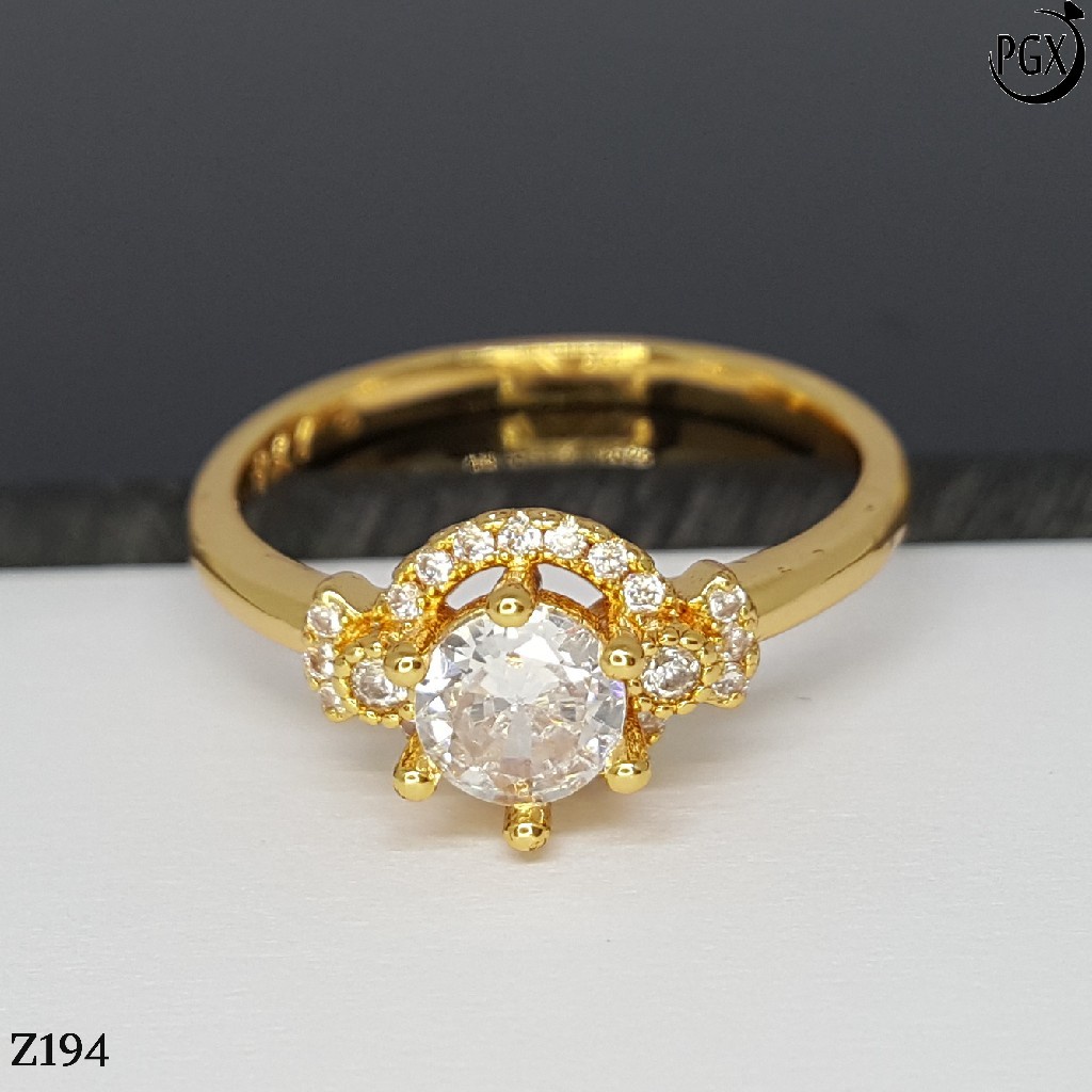 PGX Cincin Xuping Wanita Lapis Emas Aksesoris Perhiasan Fashion Premium - Z194