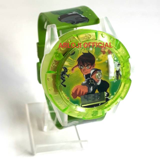 Jam tangan BEN10  music  LED proyektor Bonus baterai  jam