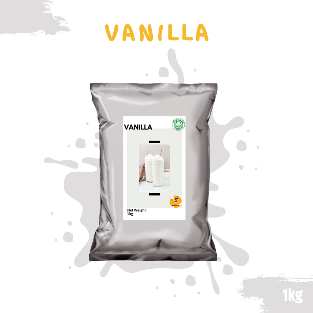 

BUBUK MINUMAN RASA VANILLA 1KG / SERBUK MINUMAN ANEKA RASA / BUBUK MINUMAN KEKINIAN / MINUMAN INSTAN / BOBA DRINKS