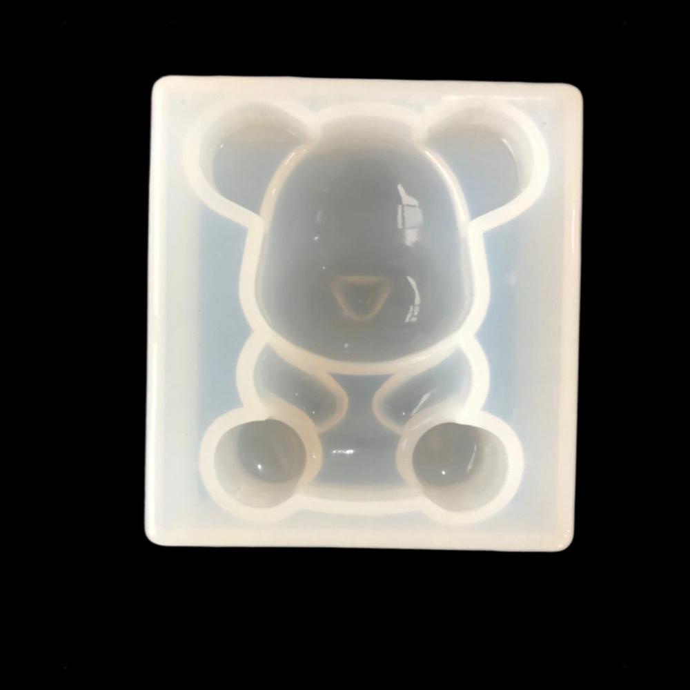 Lanfy Beruang Cetakan Hewan Perhiasan Mainan Anak Handmade Kerajinan Tangan Untuk Resin Casting Cermin Gantungan Kunci Dekorasi