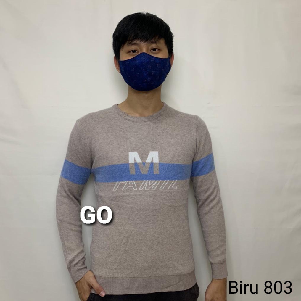 gof IMPORT SWEATER HAO PAI YIZU 803 ECV Pakaian Pria Outerwear Sweater Original Lengan Panjang