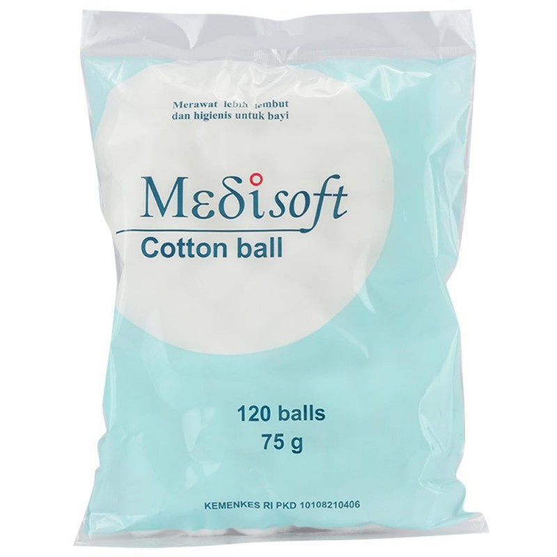 Medisoft Cotton Ball Kapas Bola Bulat Untuk Bayi isi 120