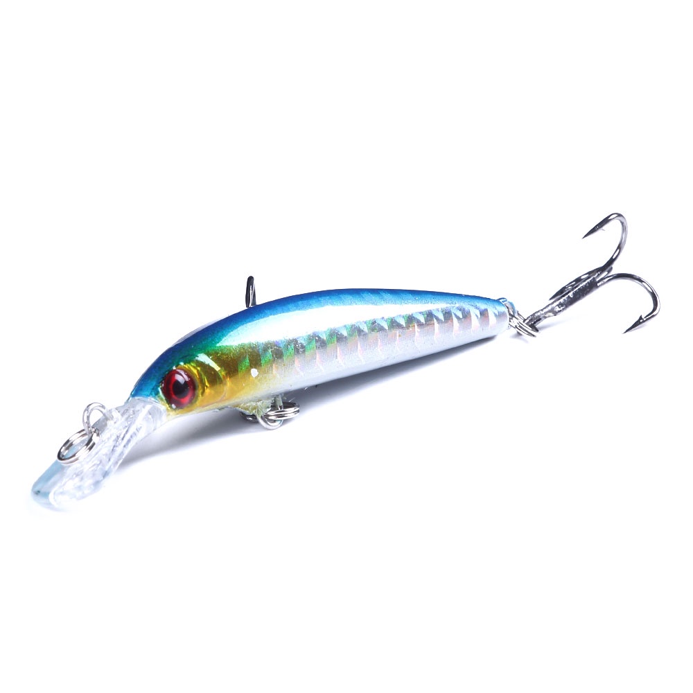 HENGJIA 1PCS 7cm 4g Sinking Minnow Fishing Lures Wobbler umpan Pancing Fishing Tackle Hard Bait Bentuk Ikan Kecil Kail Swimbait Bass Bait