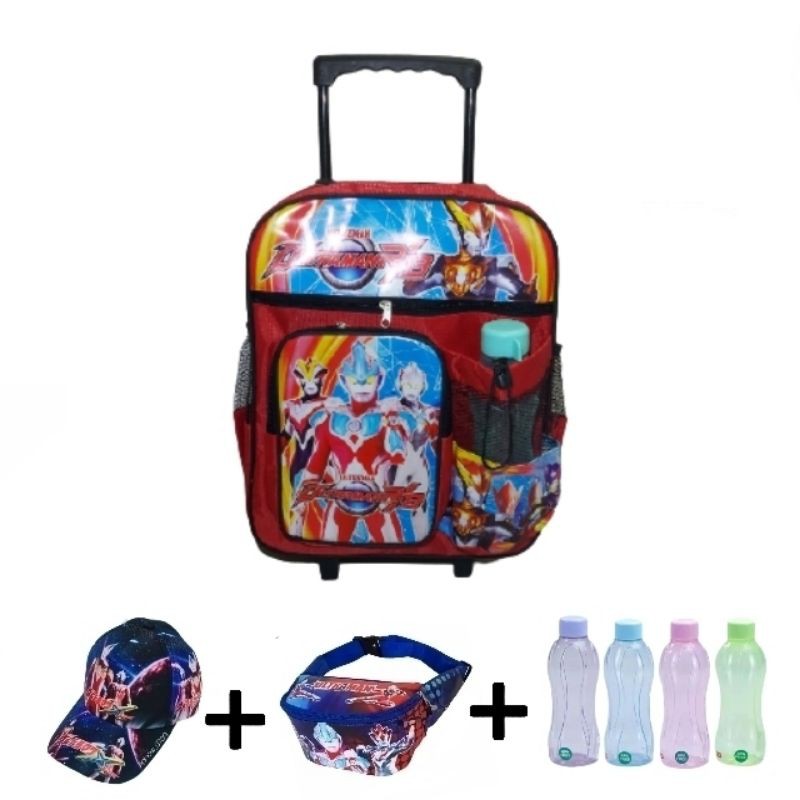 Tas Ransel Troli anak laki laki karakter ultraman