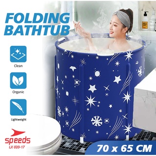 SPEEDS Bathtub Lipat Portable Folding Barrel Bak Mandi Cuci SPA Air Hangat Dewasa Bath Tub Kolam 020-17