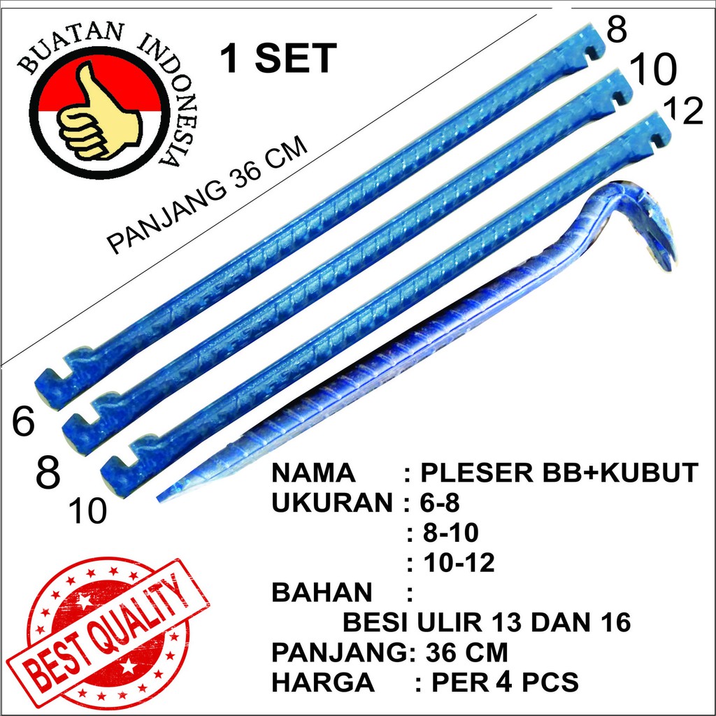 Jual satu set Pleser plesir bolak balik + kubut Alat Membengkokkan Besi