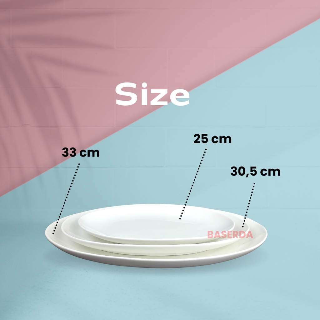 OVAL PLATE A8029 25 CM, 30 CM, 35 CM - MERK OSTIN - MATERIAL CERAMIC